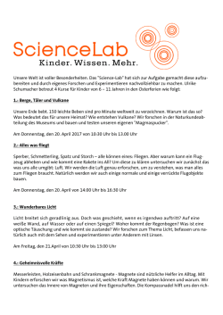Unsere Welt ist voller Besonderheiten. Das "Science