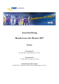Ausschreibung Rendezvous der Besten 2017