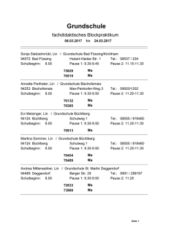 Zuteilungsliste