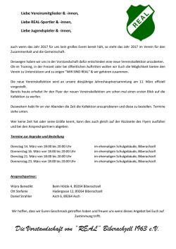Die Vorstandschaft von &ldquo;REAL&ldquo; Biberachzell 1963 e.V.