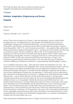 Infinitum. Imagination, Entgrenzung und Exzess