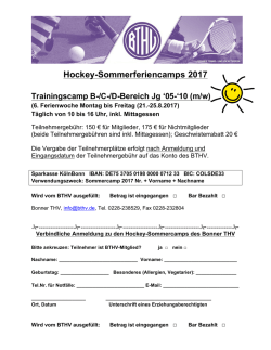 Hockey Camp Sommer 2017