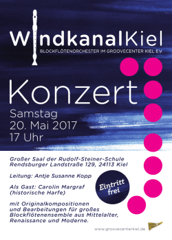 Konzertankündigung Windkanal Kiel