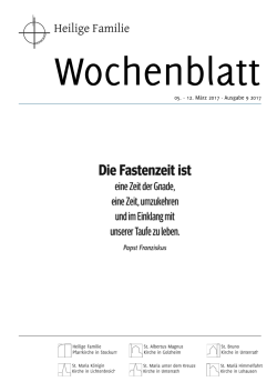 Wochenblatt - Kirchengemeinden