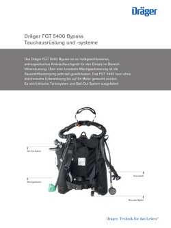 Dr&auml;ger FGT 5400 Bypass Tauchausr&uuml;stung und
