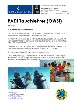 PADI Tauchlehrer (OWSI)