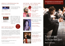 Schülerkonzert 2017 - Salzburger Kulturvereinigung