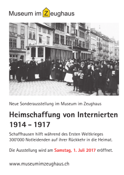 Heimschaffung von Internierten 1914 - 1917