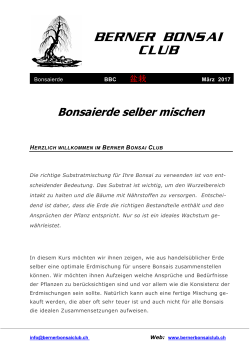 Berner Bonsai Club Homepage