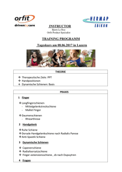 INSTRUCTOR TRAINING PROGRAMM Tageskurs am