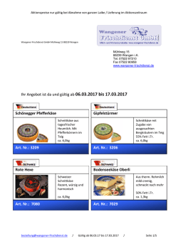 Ihr Angebot ist da und g&uuml;ltig ab 06.03.2017 bis 17.03.2017