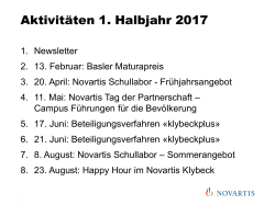 Aktivitäten 1. Halbjahr 2017