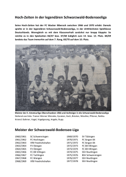 Hoch-Zeiten in der legend&auml;ren Schwarzwald