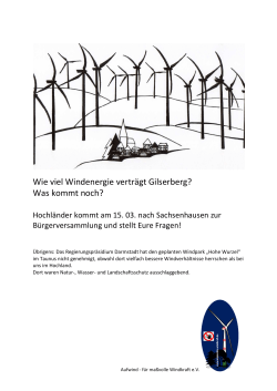 Wie viel Windenergie verträgt Gilserberg? Was kommt noch?