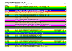 Zeitplan TAF DM Breakdance am 12.03.2017 Einlass/Check