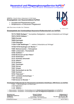 HuPS24 e.K.-Einsatzgebiete in PLZ