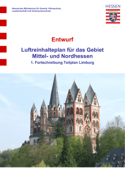 Entwurf Luftreinhalteplan für das Gebiet Mittel