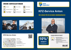 Zum Prospekt - KFZ Service Anton