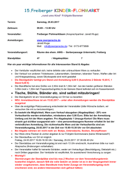 Informationen zum Flohmarkt - zwergenecke.de