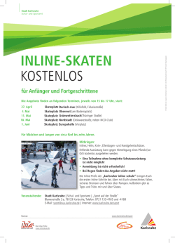 Infoblatt mit allen Termine und Orten