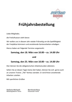hier. - Tennis Versbach