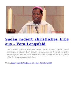 Sudan radiert christliches Erbe aus – Vera
