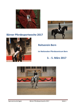 Bärner Pferdesportwoche 2017 Reitverein Bern 3.