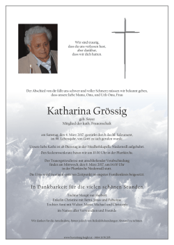 Gr&ouml;&szlig;ig Katharina - VA - Niedernsill