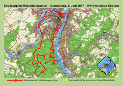 Streckenplan Moseltalmarathon – Donnerstag, 8. Juni 2017 – IVV