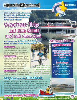 Wachau-Trip - Donaureisen