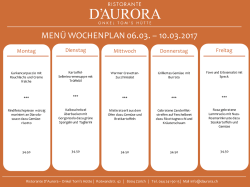 öffnen - bei Ristorante D`AURORA