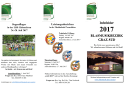 Infofolder 2017 - Blasmusikbezirks Graz-Süd