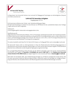 Lehrkraft für besondere Aufgaben