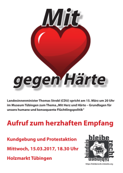 Herz gegen Härte - Menschen.Rechte Tübingen eV