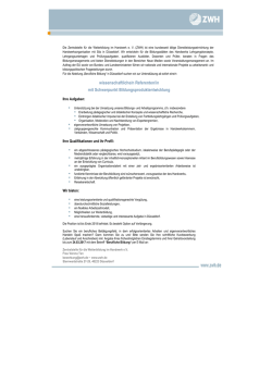 eine/n wissenschaftliche/n Referentin/en mit Schwerpunkt