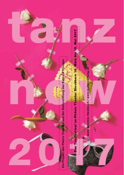 Programm_tanznow2017 - Kulturstiftung des Kantons