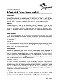 Infos A bis Z Firmen Beachhandball