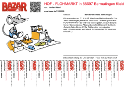 HOF - FLOHMARKT in 88697 Bermatingen Kleidung