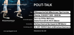 polit-talk - Sportjugend Münster