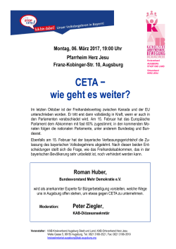 CETA − wie geht es weiter?