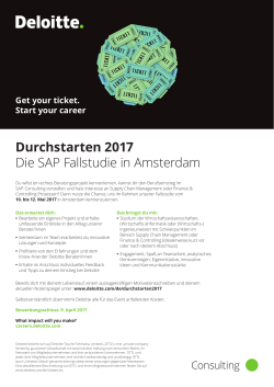 Durchstarten 2017 Die SAP Fallstudie in Amsterdam