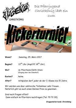 Diee Pfarrjugend Christk&ouml;ni gg l&auml;d tt ein zum