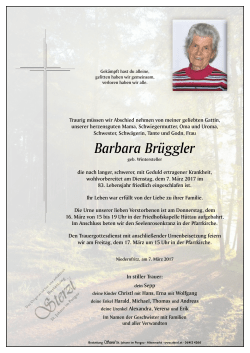 Barbara Brüggler - Bestattung Sterzl