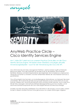 AnyWeb Practice Circle – Cisco Identity Services Engine