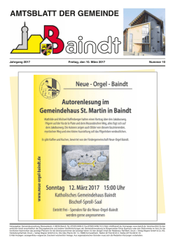 Amtsblatt vom 10.03.2017 - Baindt