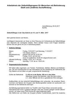 Information f&uuml;r teilnehmende Gruppen