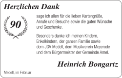 Herzlichen Dank Heinrich Bongartz