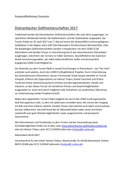 Dietzenbacher Golfmeisterschaften 2017