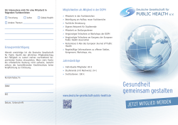 DGPH: Neuer Flyer der Deutschen Gesellschaft für Public Health