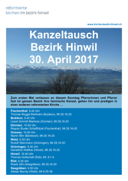 Flyer  - Reformierte Kirche Bubikon